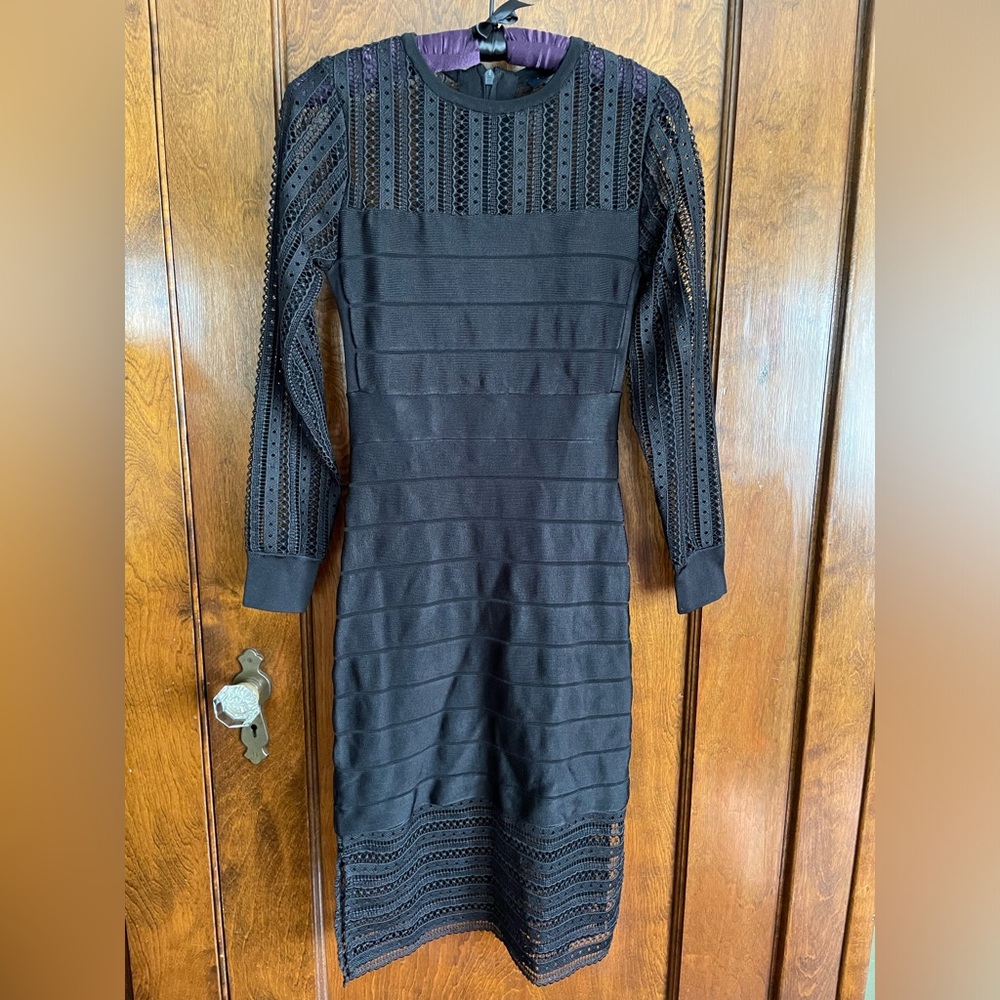 Bandage Style Dress with Lace Detail Size 4